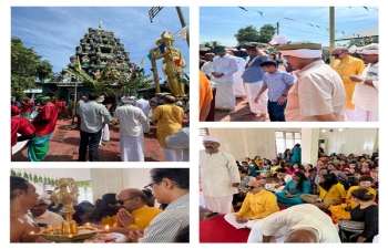 Consul General Mr. Ravi Shanker Goel was invited to participate in the annual Adi Maha Pujai at Shri Raja Rajeswari Temple, Padang Cermin, Langkat Regency, North Sumatra